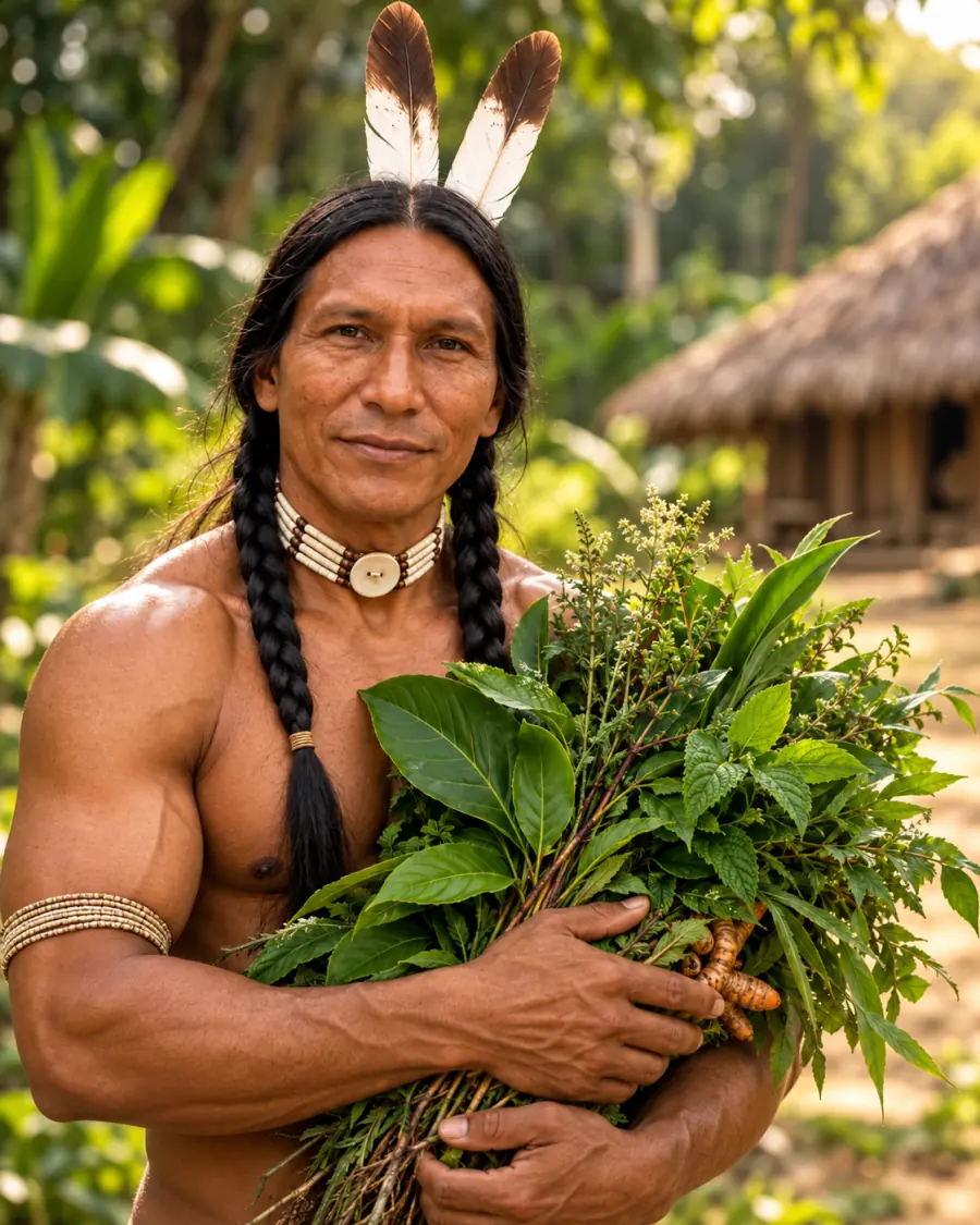 Aruan, guardião das ervas da floresta — personagem virtual criado com IA